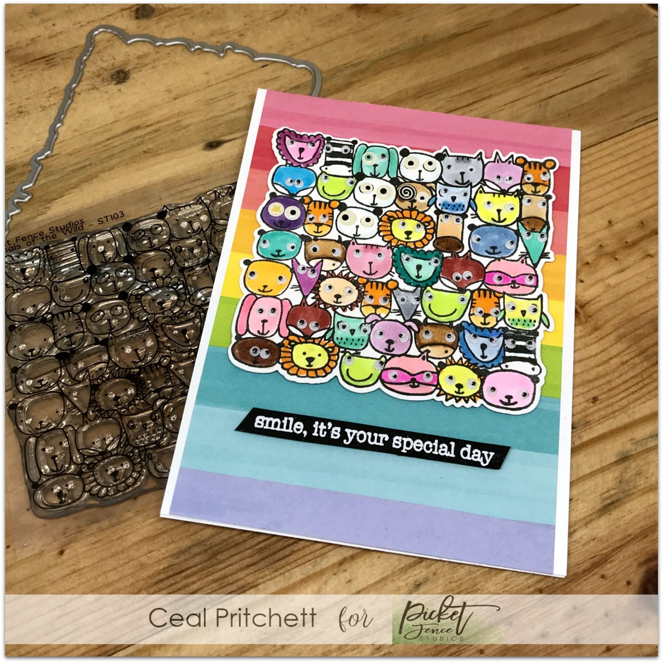 PICKET FENCE STUDIOS -Animals of the Wild Clear Stamps  - 5