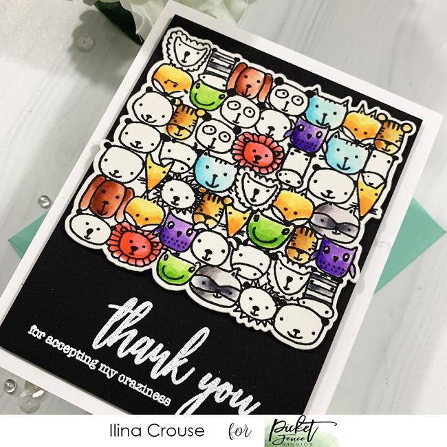 PICKET FENCE STUDIOS -Animals of the Wild Clear Stamps  - 4