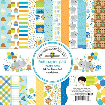 Doodlebug Design -Party Time 6x6 Inch Paper Pad