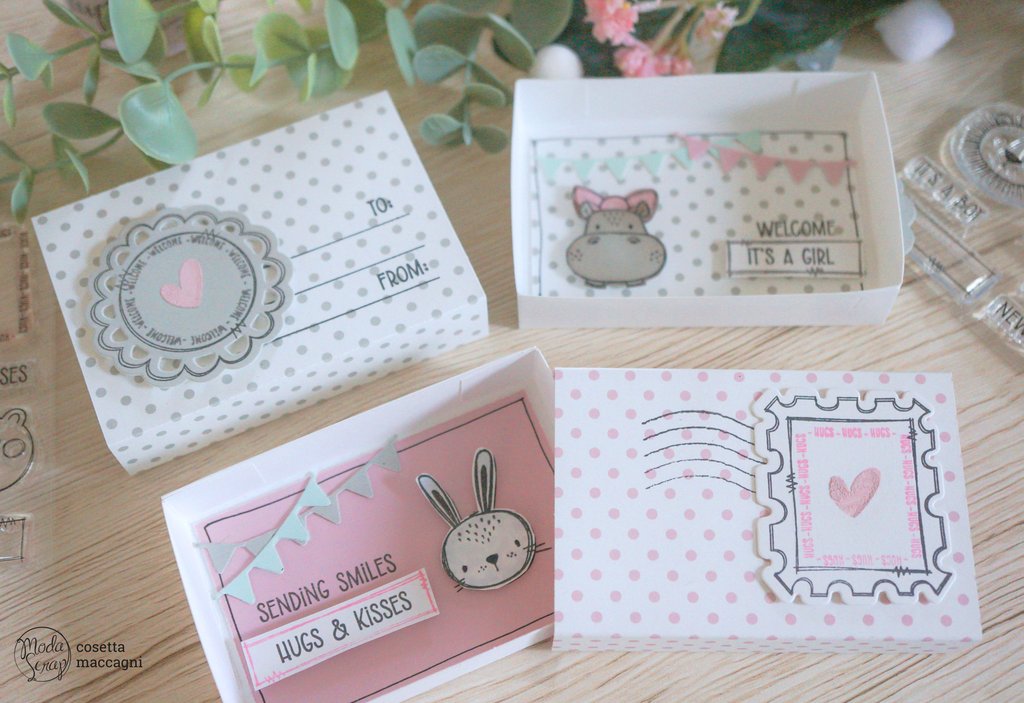 MODASCRAP CLEAR STAMPS - POSTAGE HUGS - 5
