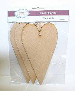 CREATIVE EXPRESSIONS- Mdf Shaker Heart pk 3