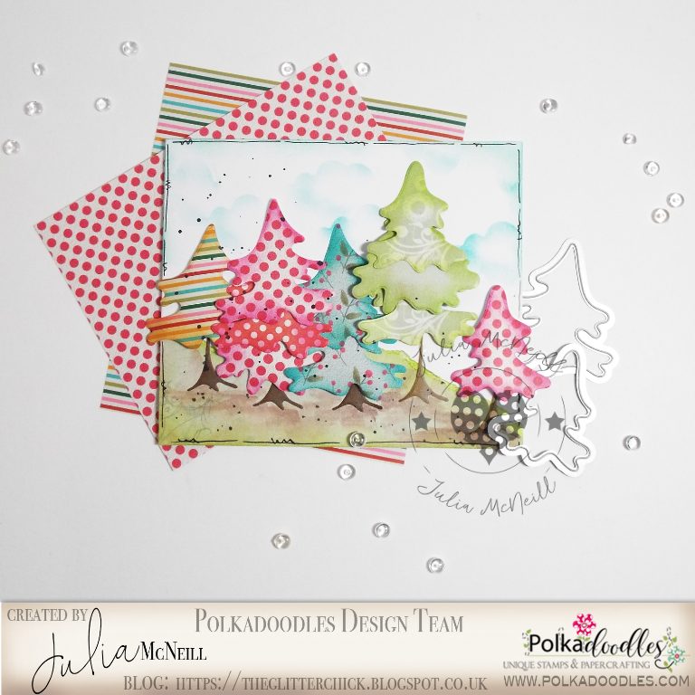 Polkadoodles -Layering Trees - Christmas holiday Craft cutting die - 6