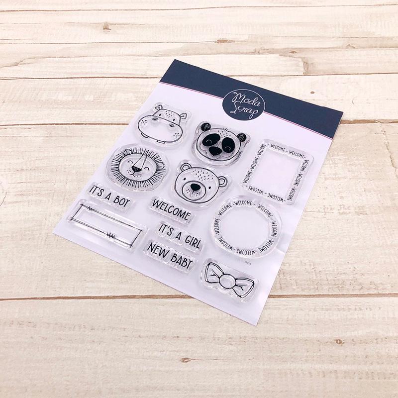 MODASCRAP CLEAR STAMPS - POSTAGE NEW BABY