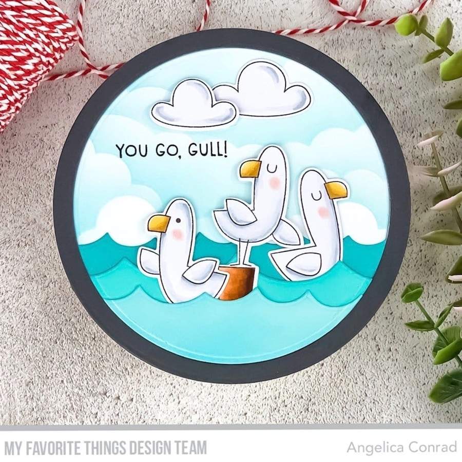 MY FAVORITE THINGS -Seaside Seagulls STAMP & DIE SET - 7
