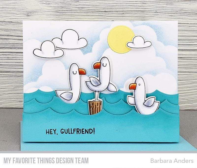 MY FAVORITE THINGS -Seaside Seagulls STAMP & DIE SET - 4