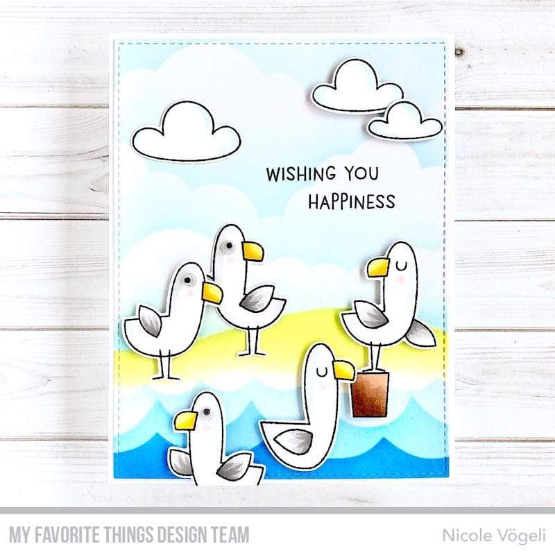 MY FAVORITE THINGS -Seaside Seagulls STAMP & DIE SET - 5
