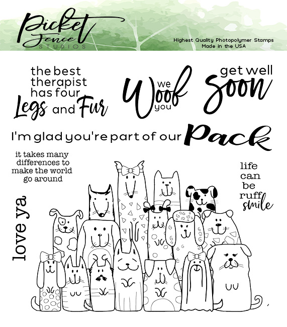 PICKET FENCE STUDIOS - Part of the Pack Clear Stamps 