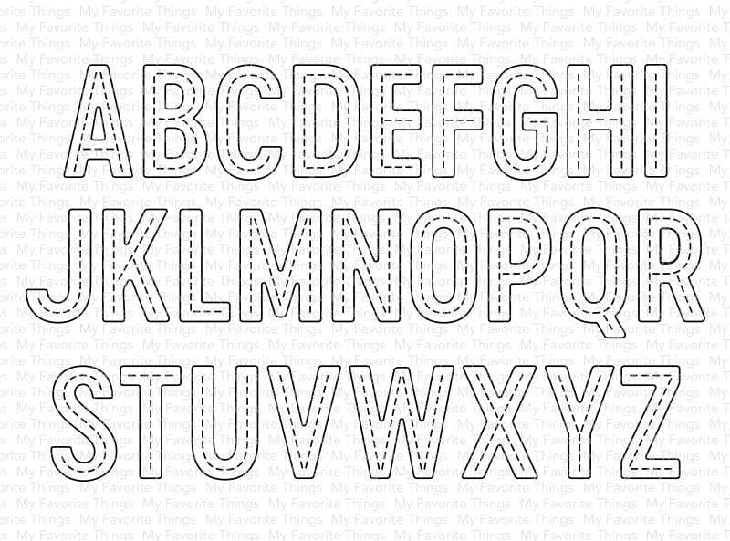 My Favorite Things -In Stitches Alphabet Die-namics