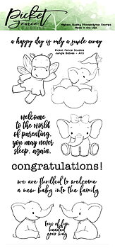 PICKET FENCE STUDIOS -Jungle Babies Clear Stamps