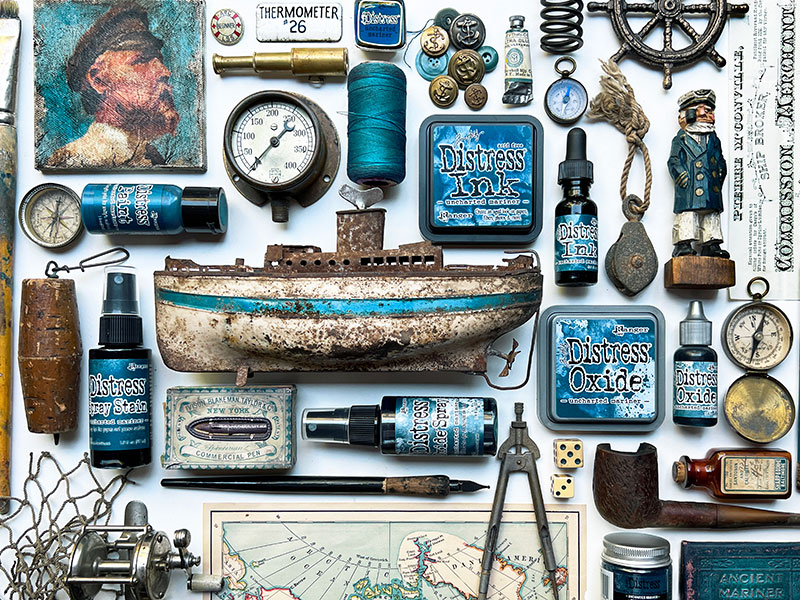 Ranger -Tim Holtz  Ink Pad Re-Inker -UNCHARTED MARINER - 2