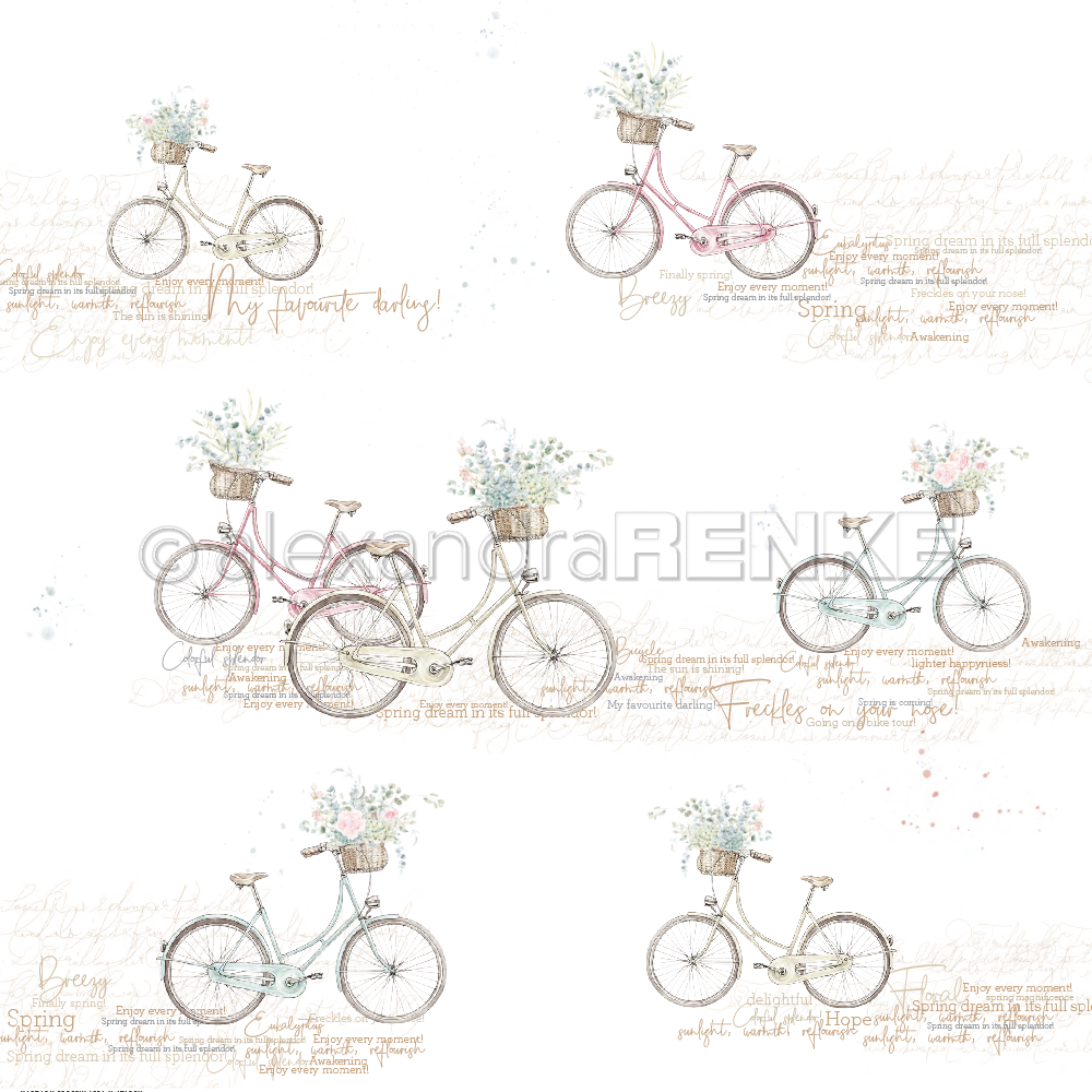 ALEXANDRA RENKE -Design paper 'Flower bicycles'
