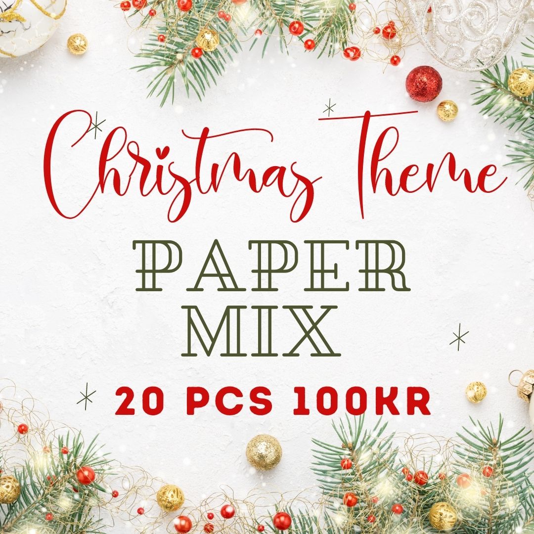  Mixed patterned paper 12"x12" 20pcs -Christmas mix