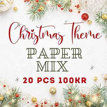  Mixed patterned paper 12"x12" 20pcs -Christmas mix