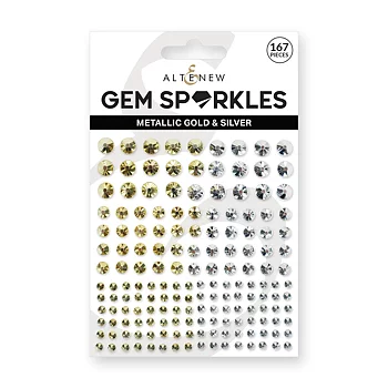 ALTENEW-Metallic Gold & Silver Gem Sparkles