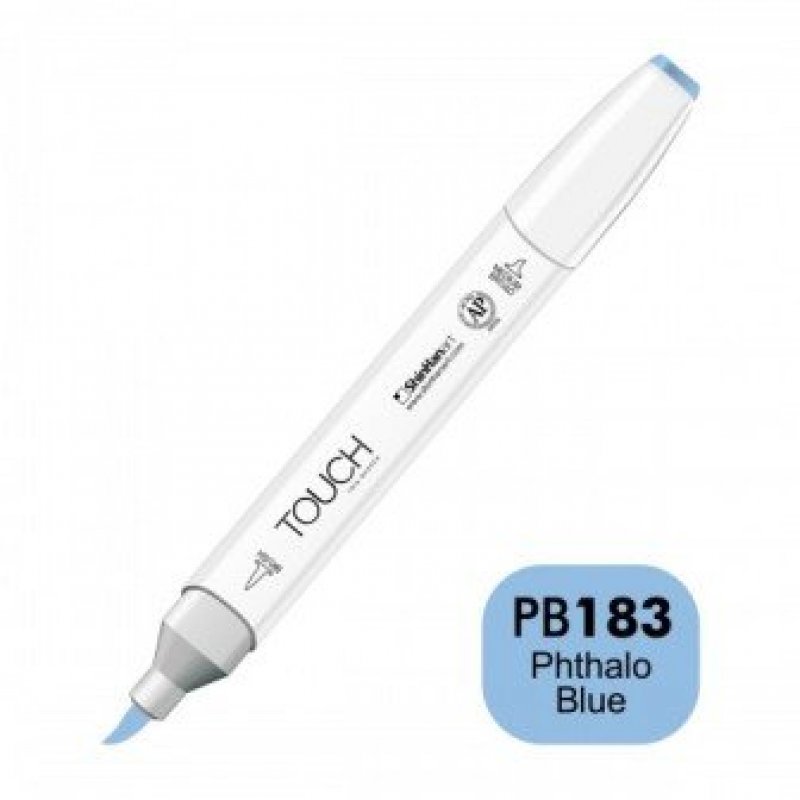TOUCH TWIN Brush Marker trio- blå (tex kläder) - 2