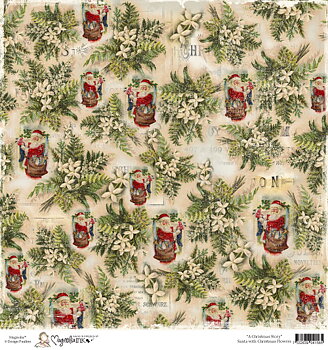 P-ACS12 Santa with Christmas Flowers