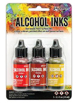 RANGER -Tim Holtz Alcohol Ink Kit -Orange/Yellow Spectrum 