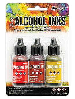 RANGER -Tim Holtz Alcohol Ink Kit -Orange/Yellow Spectrum 