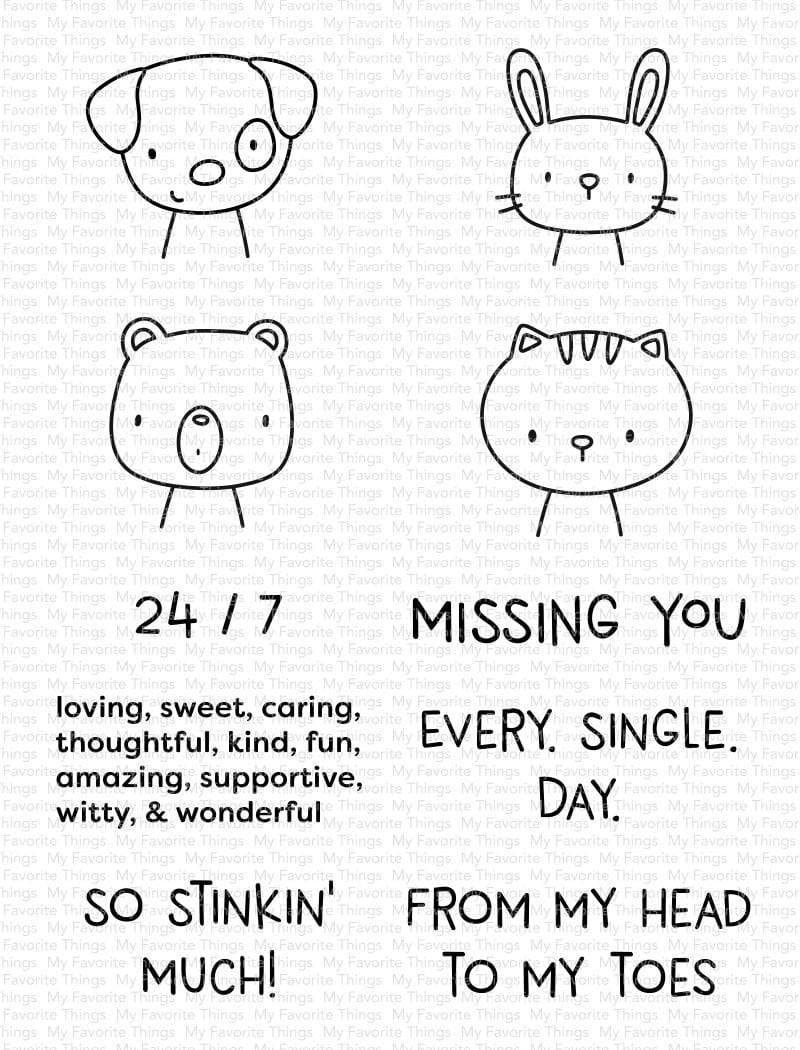 MY FAVORITE THINGS -Missing You Every Single Day  STAMP & DIE SET