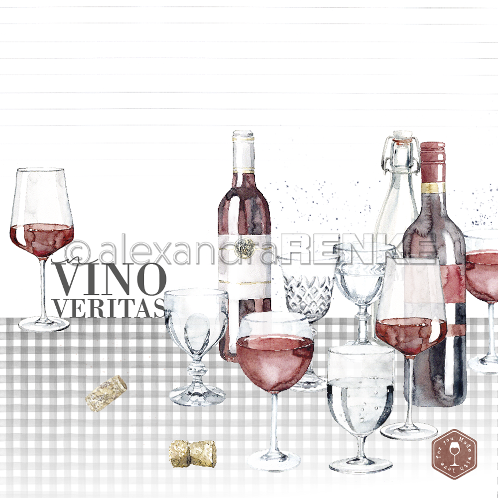 ALEXANDRA RENKE -Designpaper 'Vino Veritas'