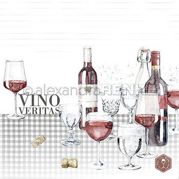 ALEXANDRA RENKE -Designpaper 'Vino Veritas'