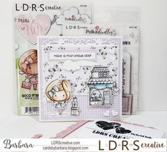 Polkadoodles Mini Winnie Boutique Shopping Clear Stamps & Co-Ordinating Dies - 7