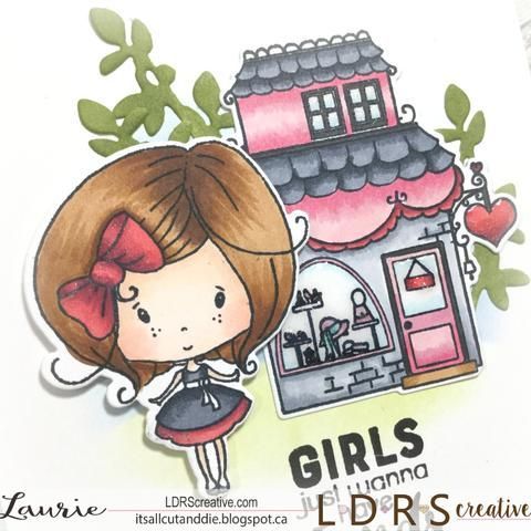 Polkadoodles Mini Winnie Boutique Shopping Clear Stamps & Co-Ordinating Dies - 4