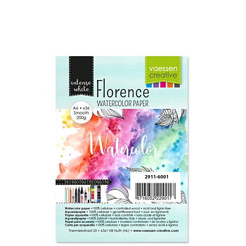 Florence • Watercolor paper smooth White 200g A6 36pcs