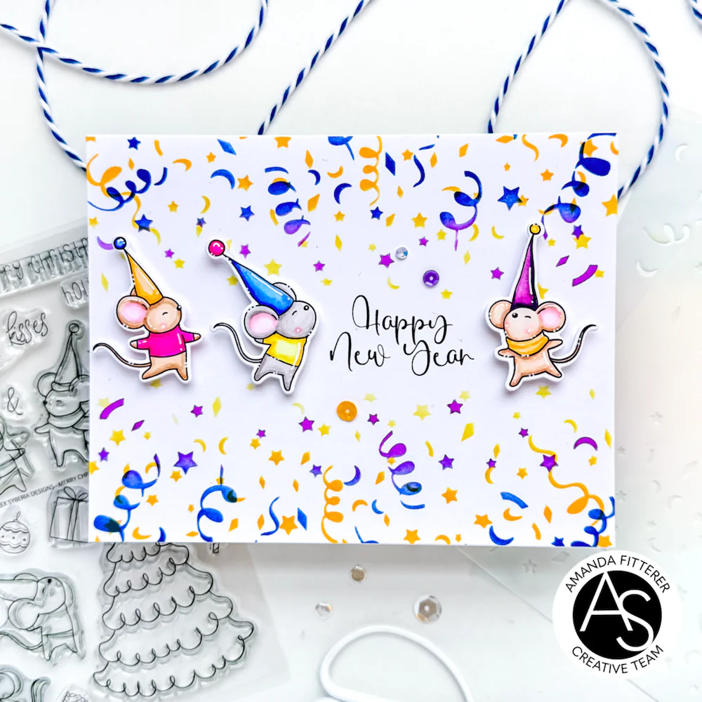 ALEX SYBERIA DESIGNS Festive Fun Layering Stencil Set 2pcs - 2