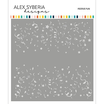 ALEX SYBERIA DESIGNS Festive Fun Layering Stencil Set 2st