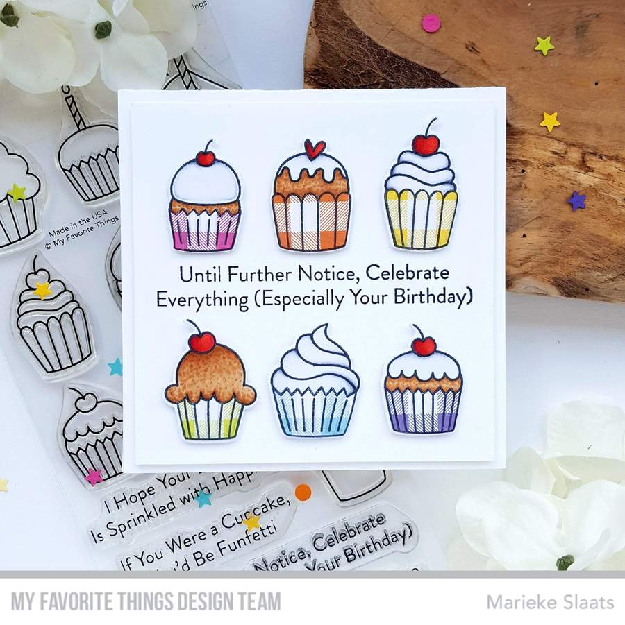 MY FAVORITE THINGS -All the Cupcakes  STAMP & DIE SET - 5