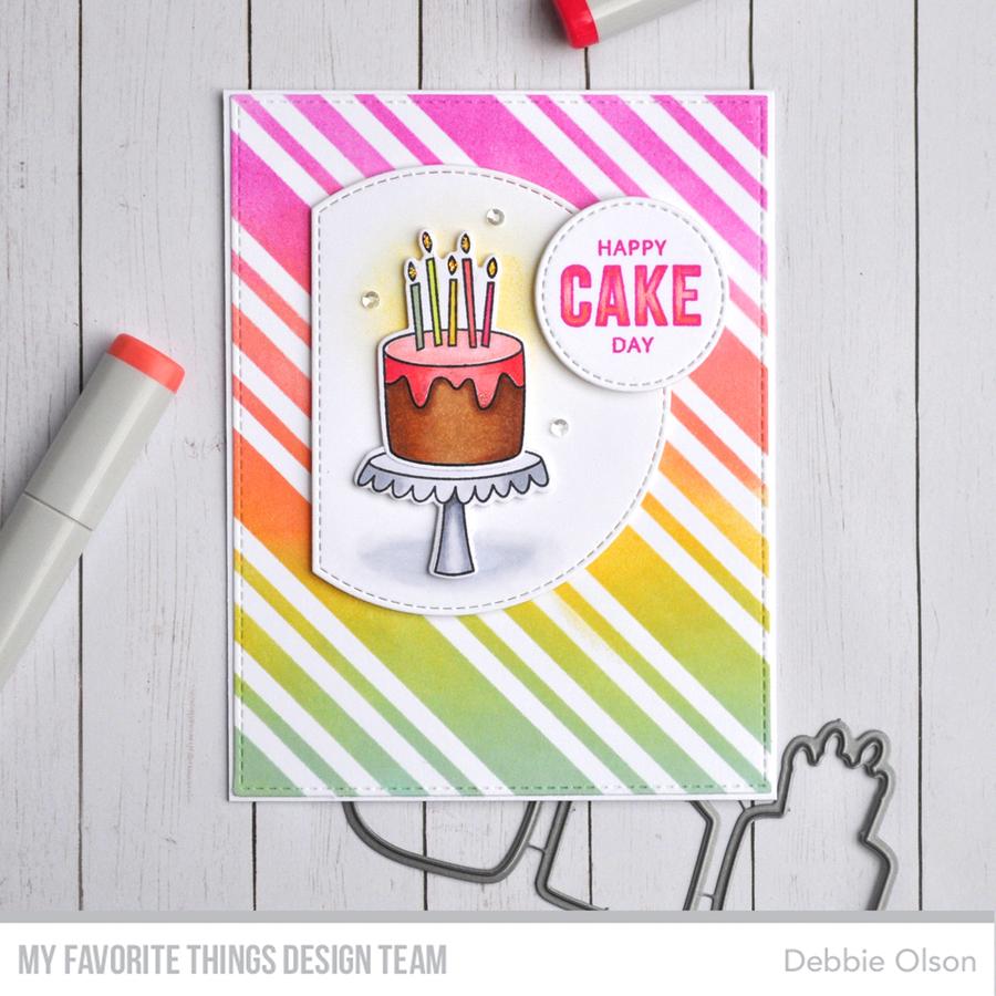 MY FAVORITE THINGS -Candy Stripes Stencil - 3