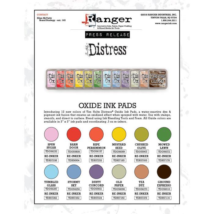Tim Holtz Distress  Oxide  Ink Pad -Tumbled Glass - 4