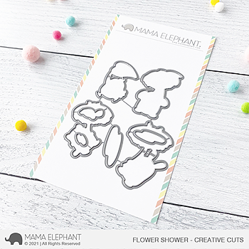 MAMA ELEPHANT-FLOWER SHOWER STAMP & DIE SET