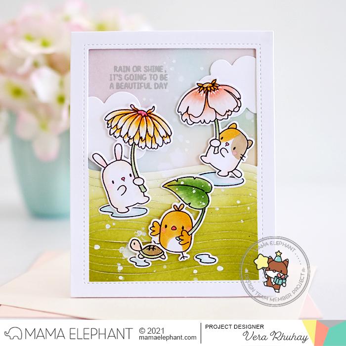 MAMA ELEPHANT-FLOWER SHOWER STAMP & DIE SET - 12