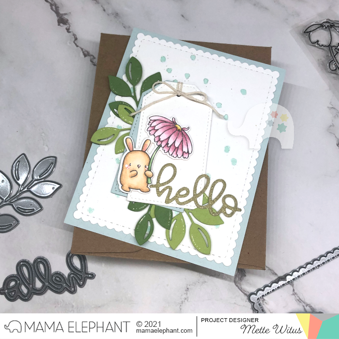 MAMA ELEPHANT-FLOWER SHOWER STAMP & DIE SET - 10