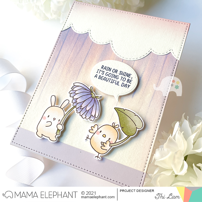 MAMA ELEPHANT-FLOWER SHOWER STAMP & DIE SET - 11