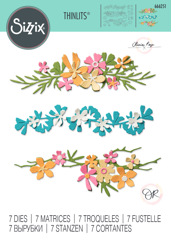 SIZZIX -Thinlits Die by Olivia Rose Woodland Borders