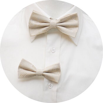 Far och son Flugor Paisley Ivory