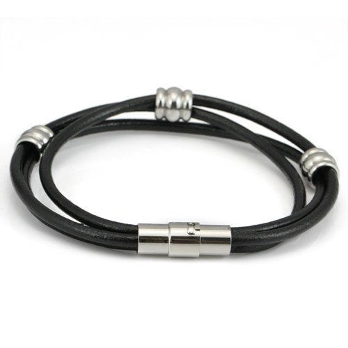 Läderarmband Joe svart