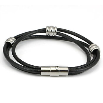 Läderarmband Joe svart