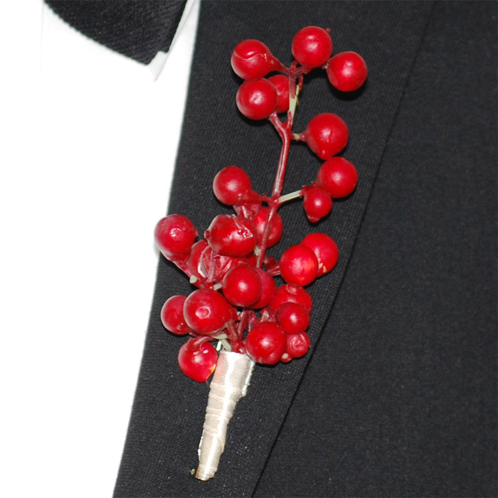 Corsage Röda bär