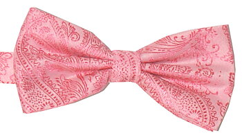 Knuten fluga Paisley Rosa