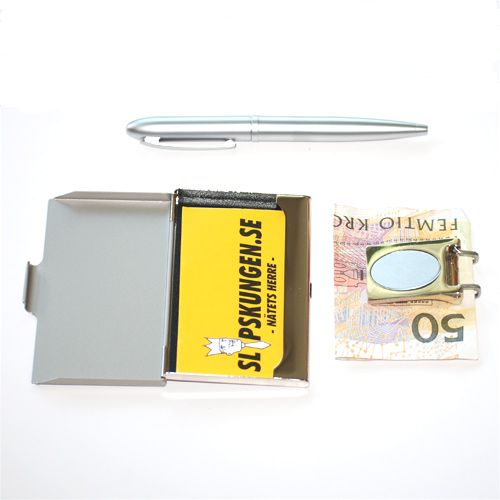 Kortetui, sedelklämma och penna - 2