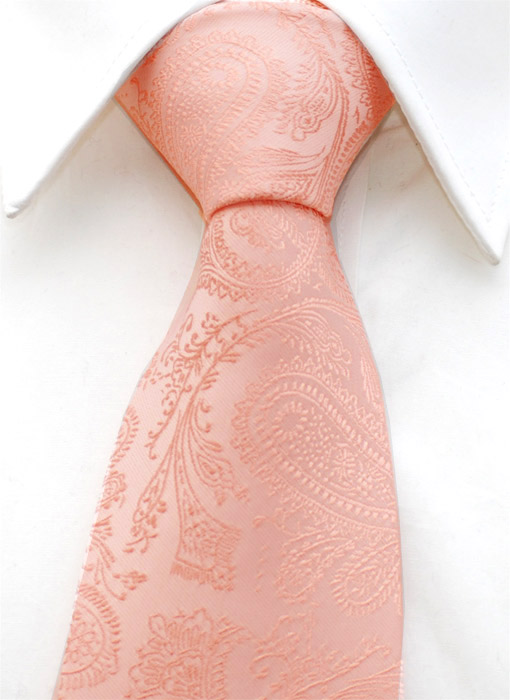 Väst+slips Paisley Laxrosa - 3