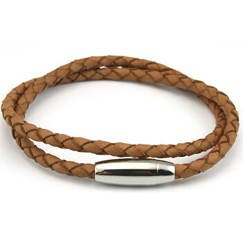 Läderarmband Zakk ljusbrunt