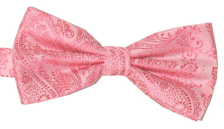 Väst+fluga Paisley Rosa - 3