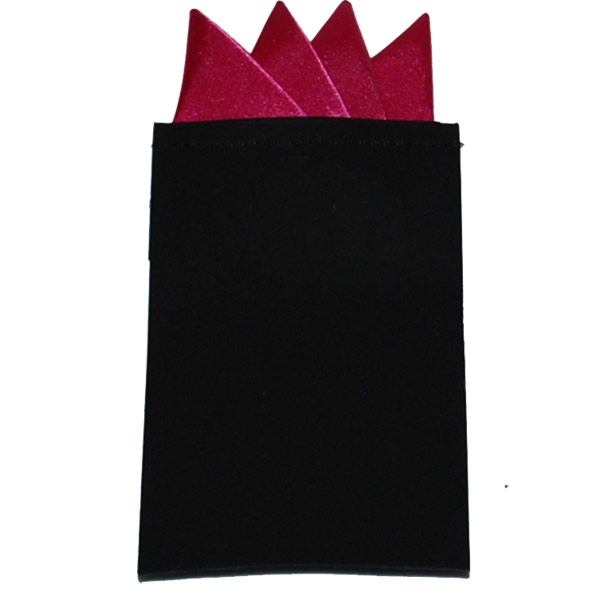 Färdigvikt bröstnäsduk Fyrspets Cerise - 2