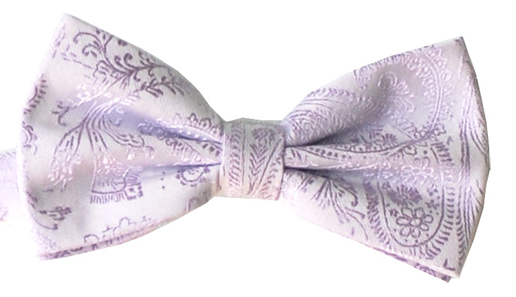 Väst+fluga Paisley Lila - 3