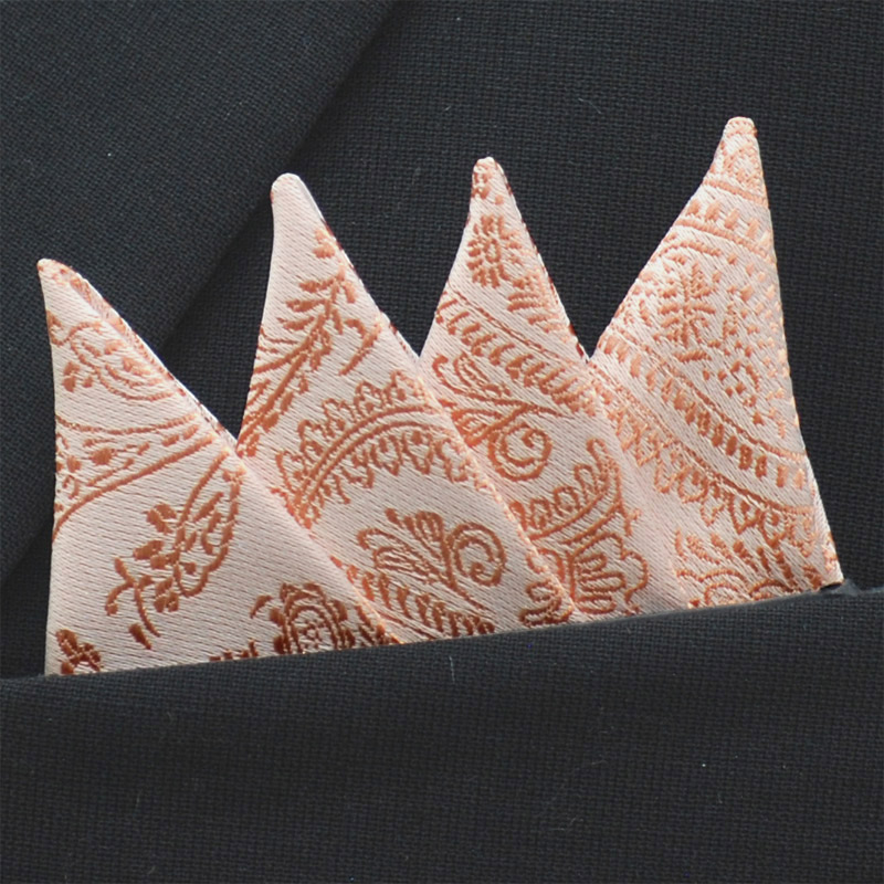 Väst+fluga Paisley Aprikos - 6